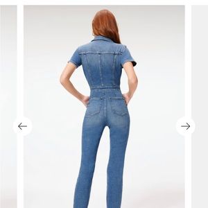 Good American denim jumpsuit (Brand New, unworn, tags and packaging attached)